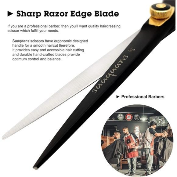 Professional Barber Shears Kit Tools - Hair Cutting Scissors Set for Hairdresser - Picture 6 of 7